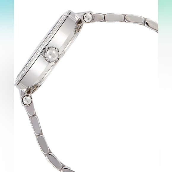 NWT Michael Kors Parker Chronograph Stainless Steel Pavé Crystal Watch - Picture 8 of 9